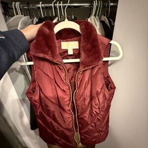 Women's Burgundy Michael Kors Vest